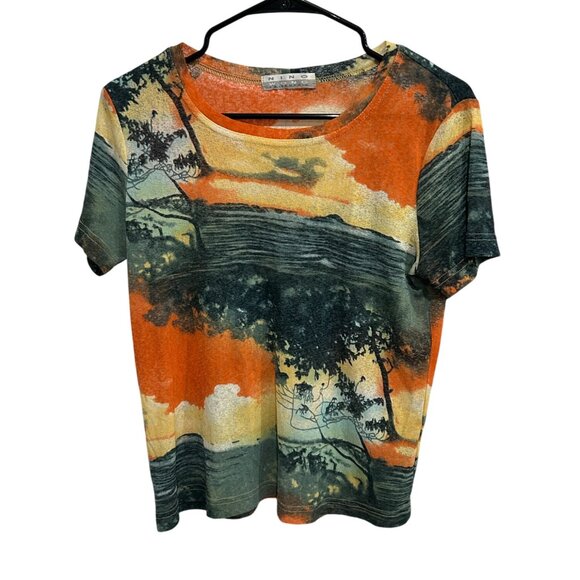 Nino Wong California Scenic Graphic Print Medium T-Shirt Multicolor Relaxed Fit - Picture 1 of 8